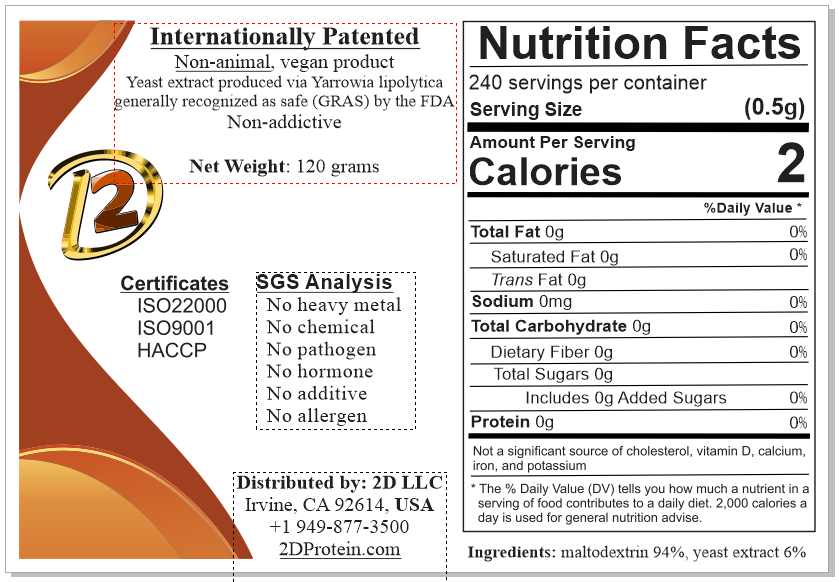 2D Animal Growth Yeast Extract – Livestock Use Only